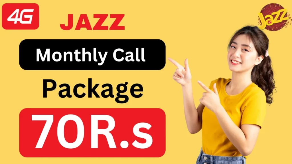 Jazz Monthly Call Package Code 70 Rupees