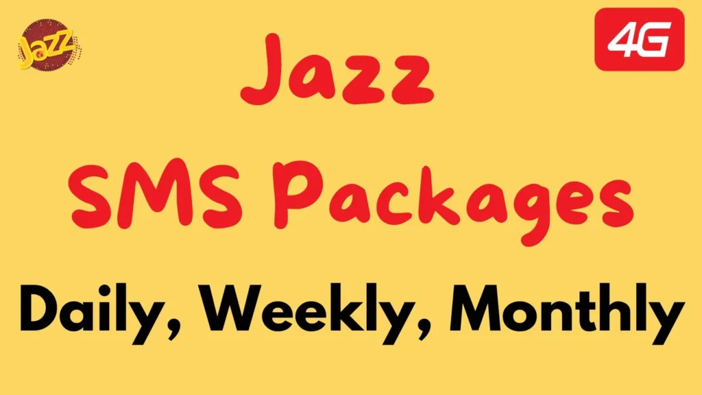 jazz sms packages daily weekly and monthly