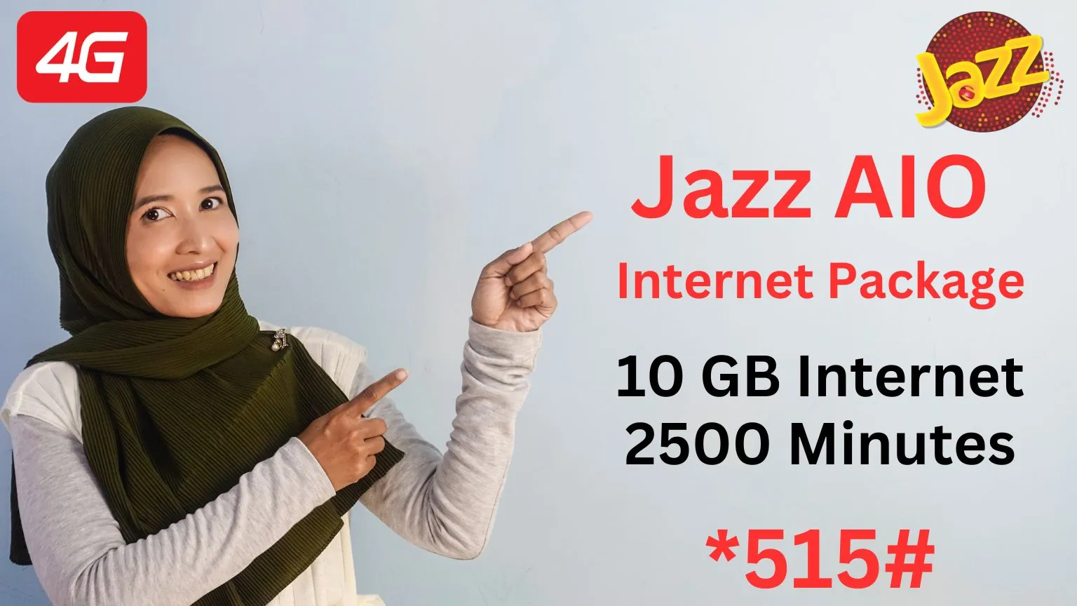 Jazz 15 Day AIO Internet Package Code